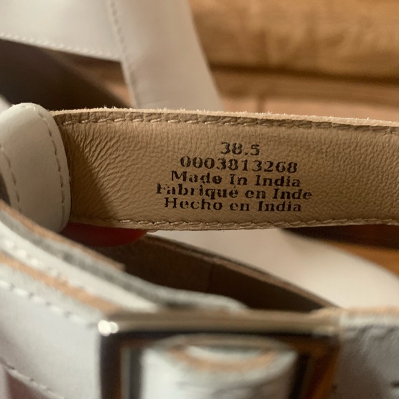 FREE PEOPLE Brady Buckle White Shoe Boot Block Heel - Picture 8 of 10